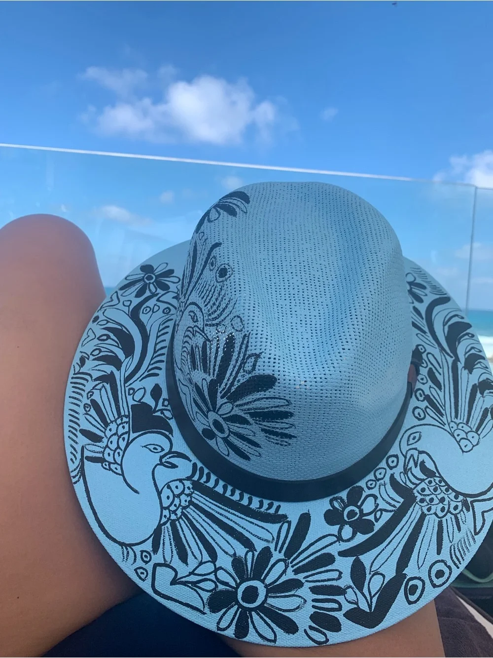 Hand painted Panama Hat from Mexico
